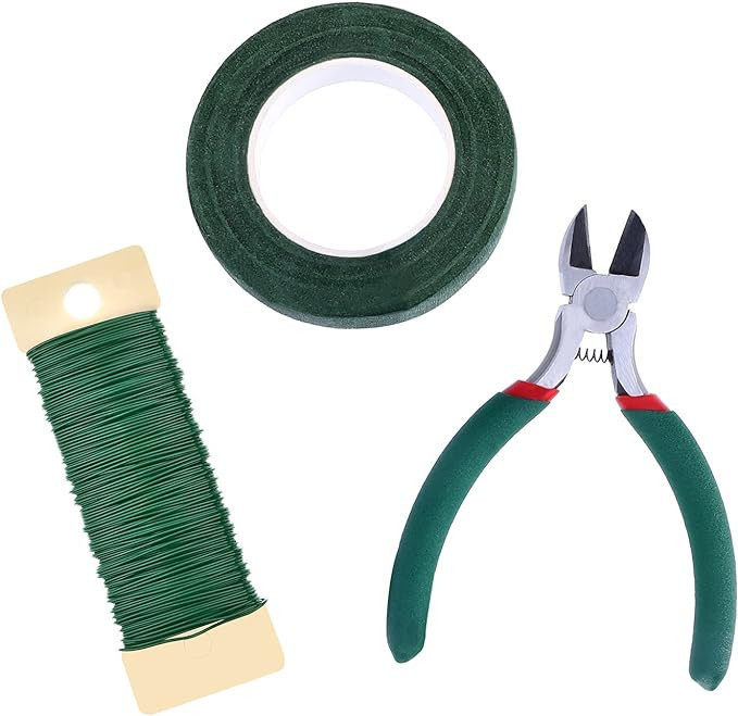 EBOOT Floral Arrangement Tool Kit Floral Tape Stem Wrap 1/ 2 Inch by 30 Yards, 22 Gauge Green Pad... | Amazon (US)