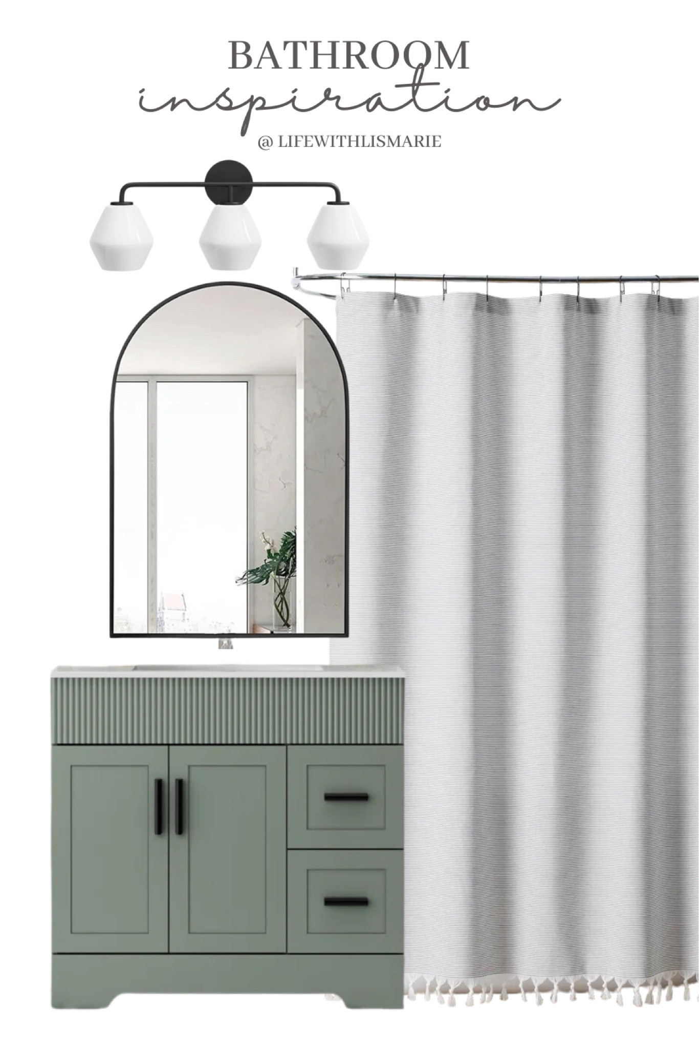Pretty green bathroom vanity mood board ✨ 


#LTKsalealert #LTKfamily #LTKhome