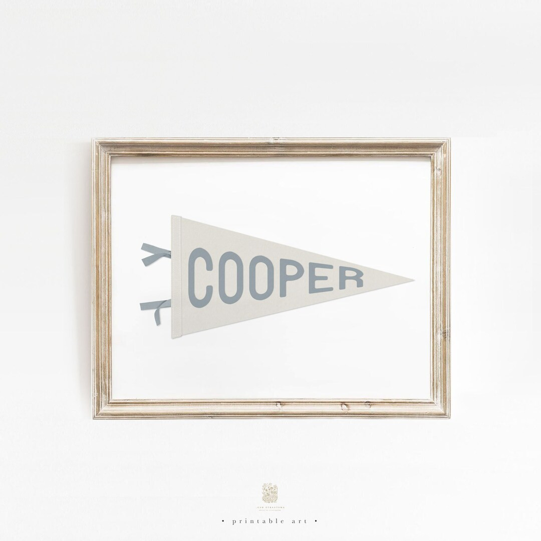 Printable Pennant Flag Personalized Nursery Decor Printable - Etsy Canada | Etsy (CAD)