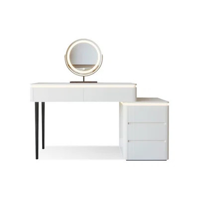 Makeup Vanity with Light mirror,5 drawers,Power Outlet | Wayfair North America