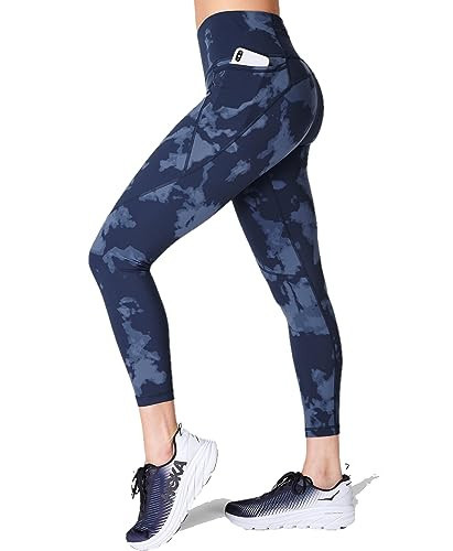 Sweaty Betty Women's Power 7/8 Sweat Wicking Workout Legging Leggings, Blue Fade Print, XX-Small | Amazon (US)