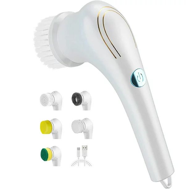 Electric Spin Scrubber, Cordless Electric Cleaning Brush Handheld Shower Scrubber with 5 Replacea... | Walmart (US)