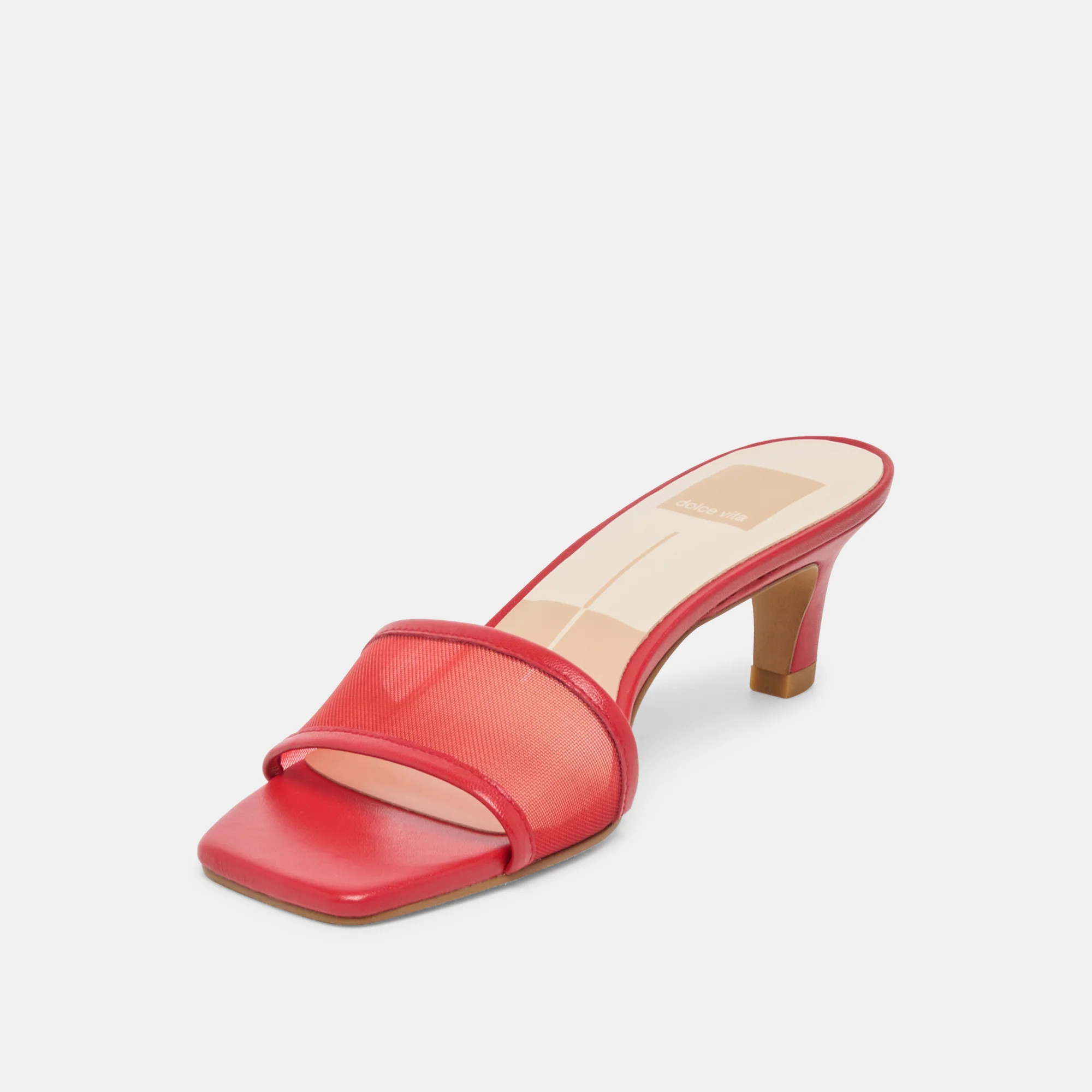 Rexa Mesh Heels Cherry Mesh | DolceVita.com