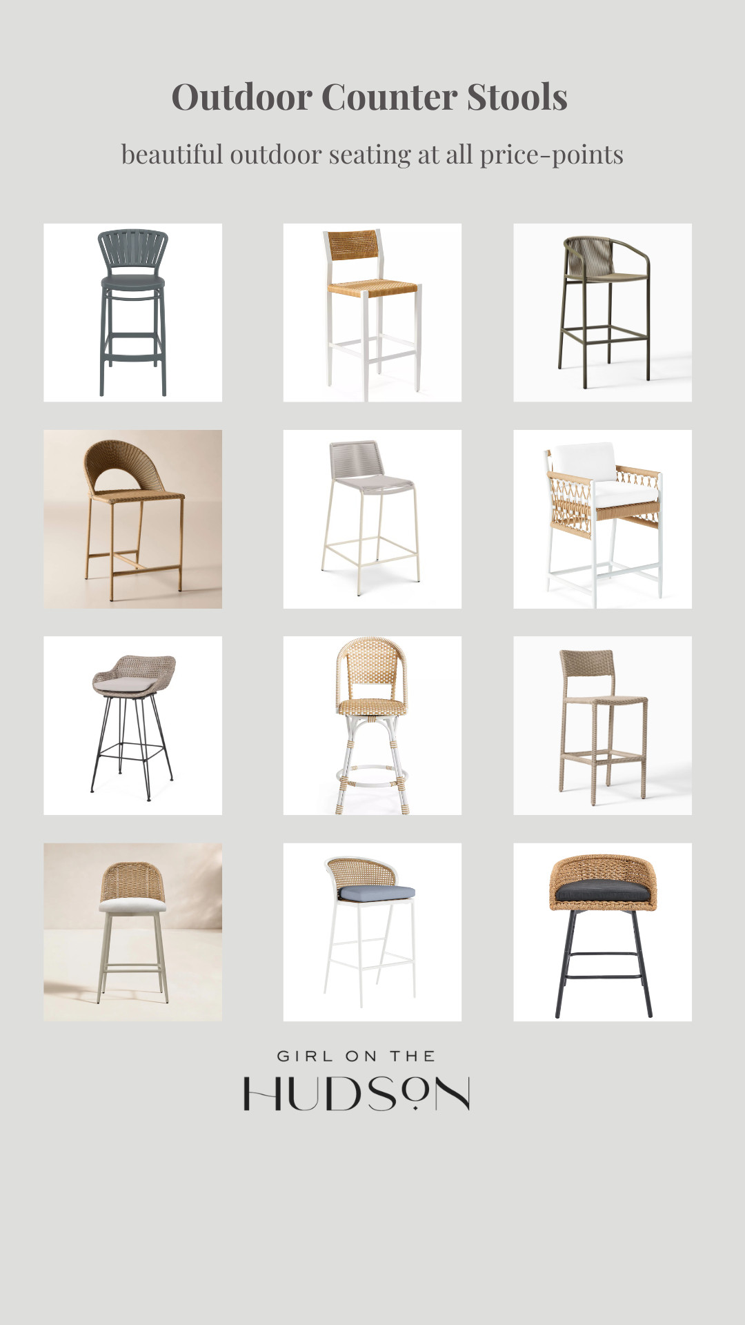 Outdoor counter stools at all price-points! 

 #LTKSeasonal #LTKHome #LTKSaleAlert