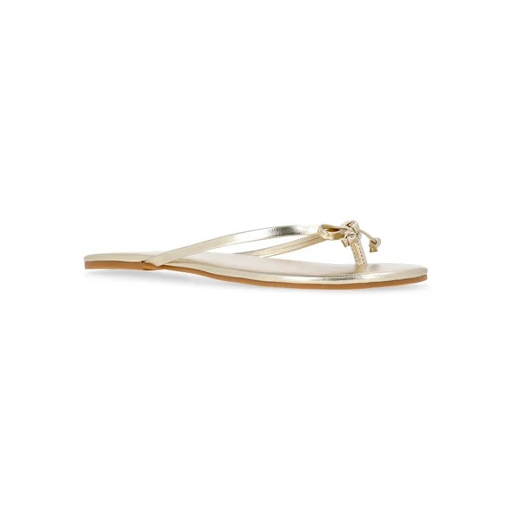 Time and Tru Women's Barely There Bow Thong Sandals | Walmart (US)