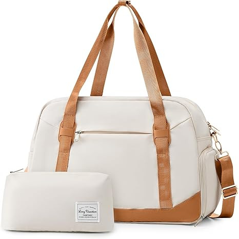 LONG VACATION Women's Travel Duffel Bag with Toiletry Bag, Sports Gym Bag Weekendeer Carry-on Tot... | Amazon (US)