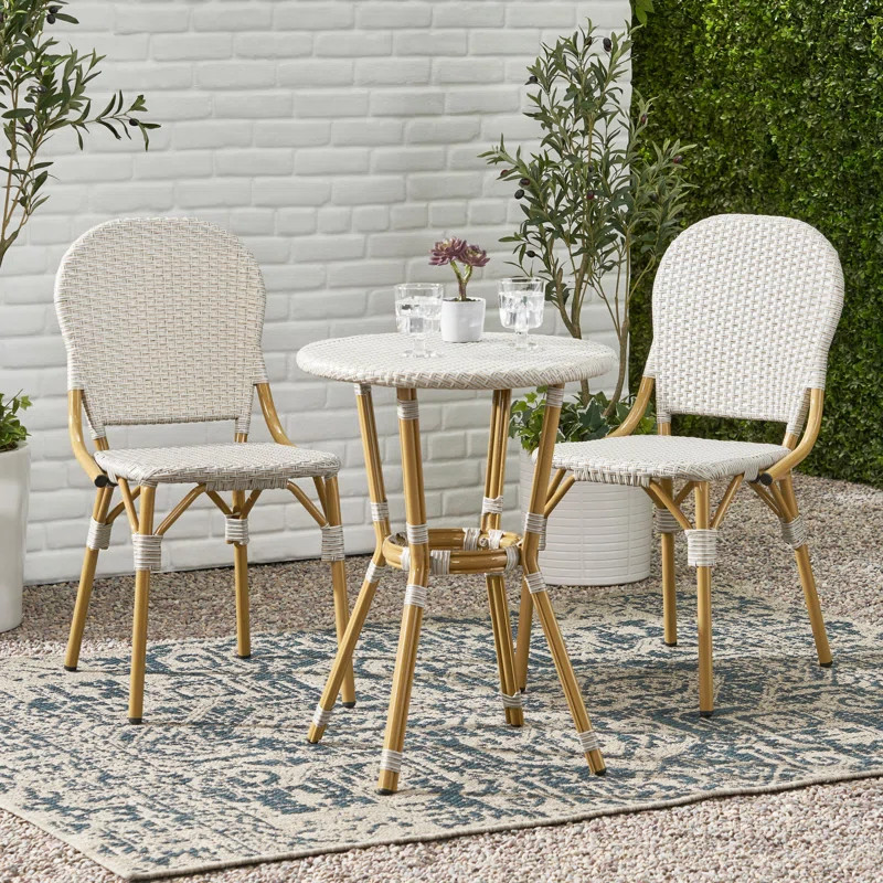 Ollegard Round 2 - Person 21.75'' Long Bistro Set | Wayfair North America