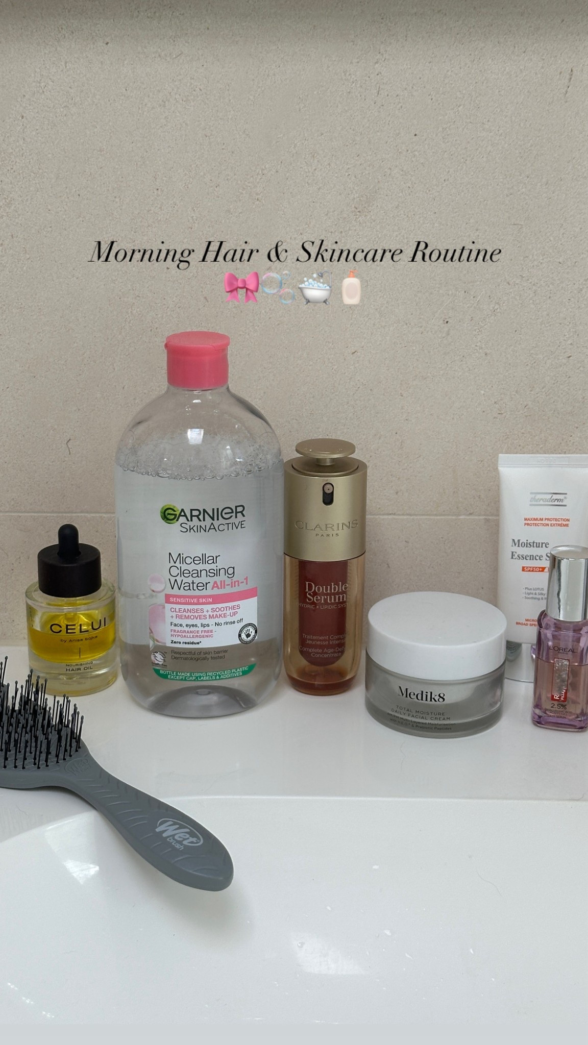 My morning hair & skincare routine 🎀 I couldn’t find my SPF online, it’s called Theraderm Moisture Essence Sun Gel. 

#LTKBeauty