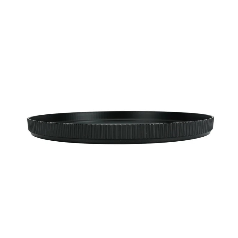 Mainstays - Black Eco-Friendly Recycled Plastic Dinner Plate, 10-Inch - Walmart.com | Walmart (US)