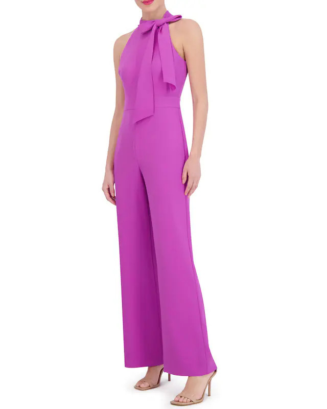 Vince Camuto Bow-Neck Halter Jumpsuit | Vince Camuto
