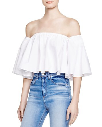 Off The Shoulder Ruffle Top | Bloomingdale's (US)