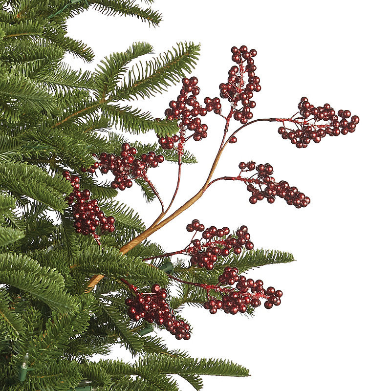 Set of 6 Lacquered Berry Stems - Burgundy - Frontgate | Frontgate