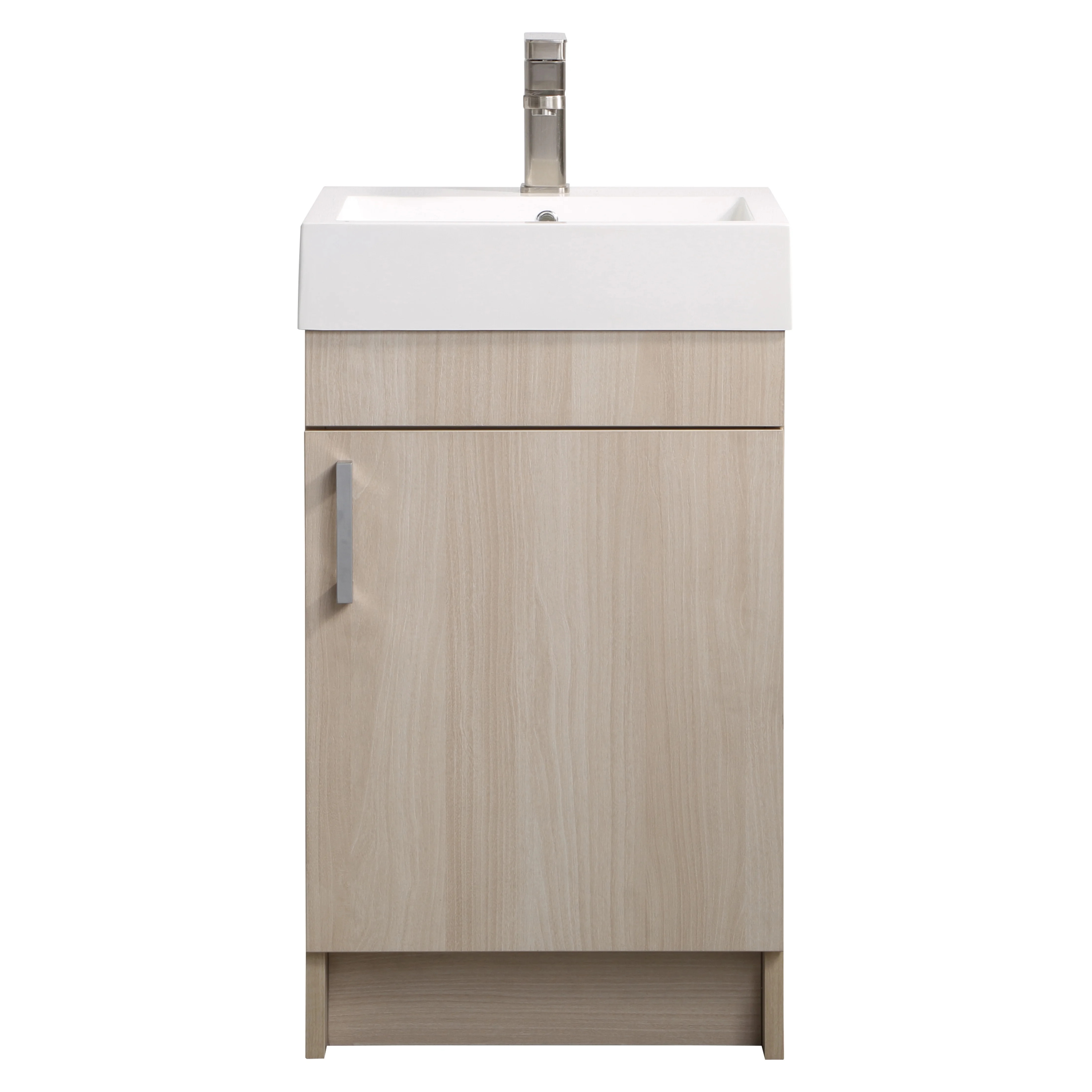 Mainstays Farmhouse 17.75 Inch White Woodgrain Single Sink Bathroom Vanity With Top, Assembly Req... | Walmart (US)