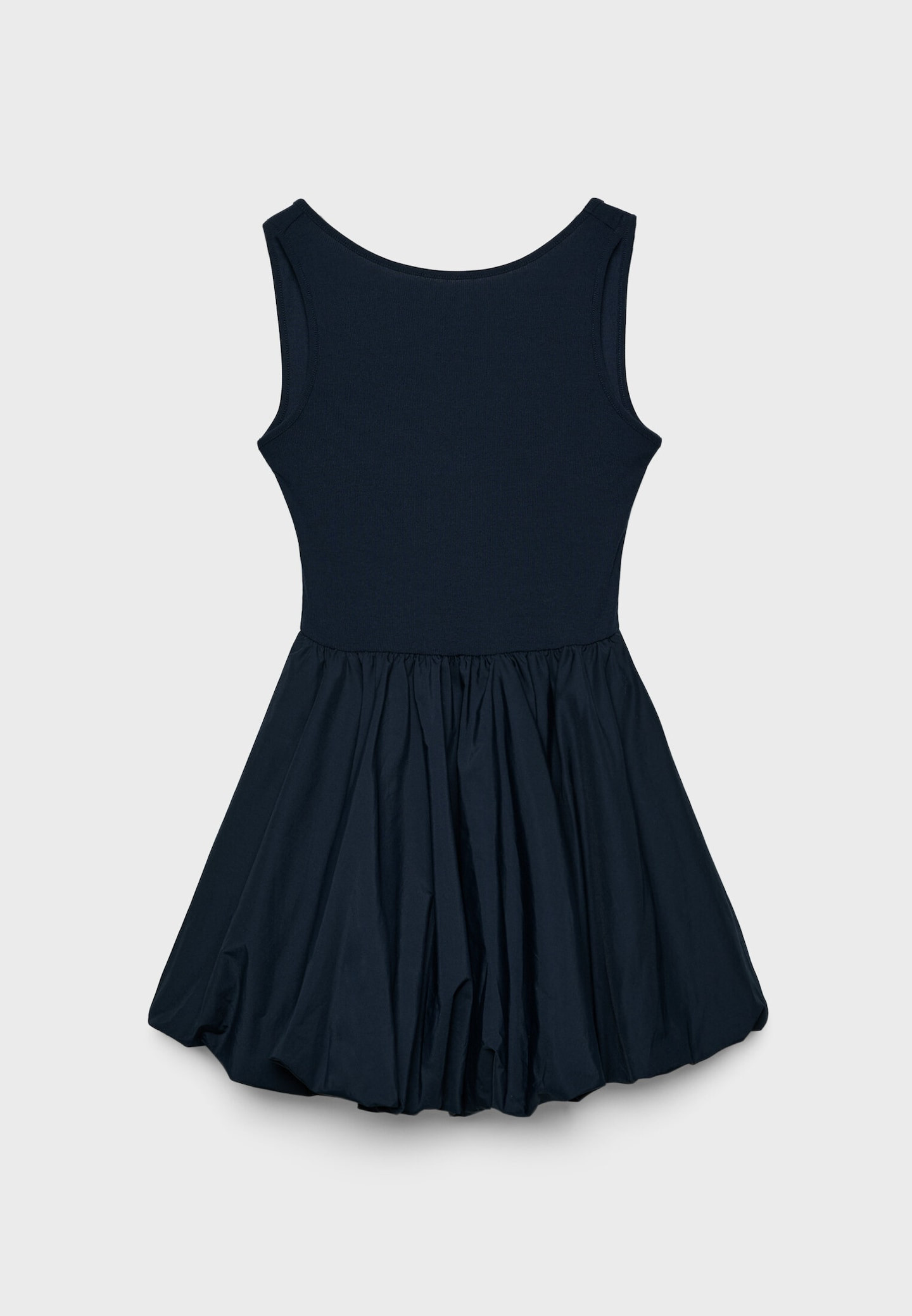 Short contrast balloon dress - Women's Short | Stradivarius United Kingdom | Stradivarius (UK)