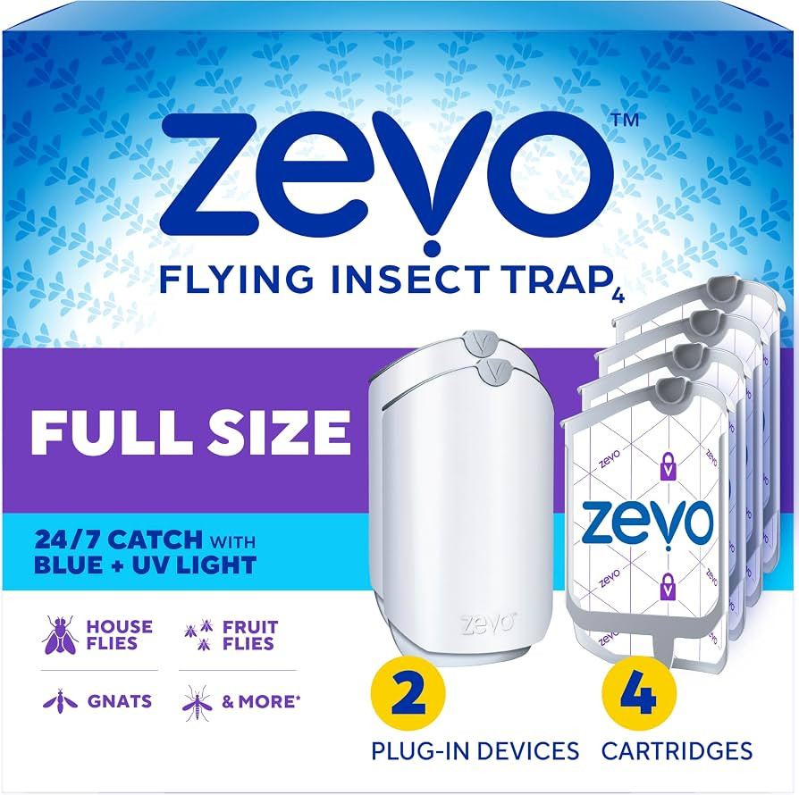 Zevo Flying Insect Traps - Plug-in Indoor Fly Trap and Bug Light Trap Refill with Blue and UV Lig... | Amazon (US)