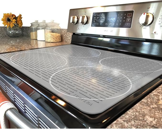 YUHFERA Stove Top Cover for Electric Stove - Silicone Stove Mat for Glass Top, Glass Cooktop Prot... | Amazon (US)