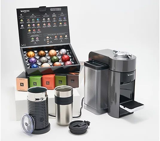 Nespresso Vertuo Espresso & Coffee Maker W/ 62 Capsules & Coffee Mug | QVC