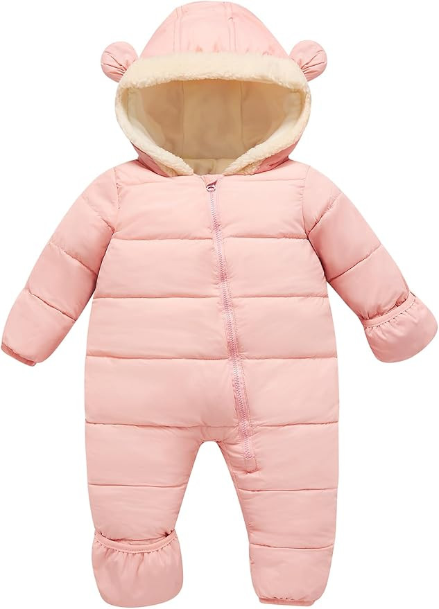 BFUSTYLE Baby Snowsuit 0-24 Months Winter Clothes Infant Boy Girl Puffer Jacket Newborn One Piece... | Amazon (US)