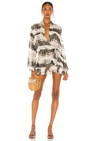 ROCOCO SAND X Revolve Ilios Dress in Black & White from Revolve.com | Revolve Clothing (Global)