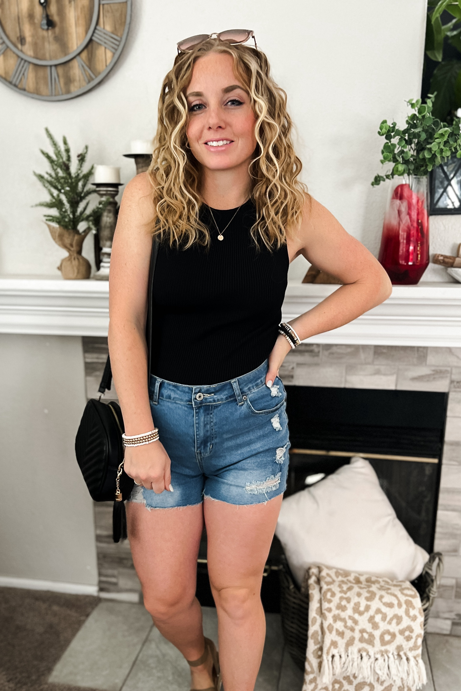 Fitted tank top, denim shorts, and crossbody bag from amazon. Everything fits TTS. 
// #ltkfindsunder100 #ltksalealert jean shorts, casual summer outfit, 
Spring outfits 2024, spring outfit ideas, Amazon outfit ideas, casual outfit ideas, spring outfit inspo, casual fashion, amazon summer fashion, amazon casual outfit, cute casual outfit, outfit inspo, outfits amazon, outfit ideas, amazon shoes, Amazon bag, purse, size 4-6, casual summer outfits, casual outfit ideas everyday, summer fashion

#LTKstyletip #LTKfindsunder50 #LTKSeasonal