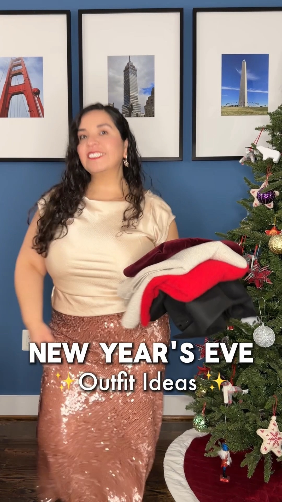 Holiday & NYE outfit ideas ✨

11 looks that take your outfits from plain to memorable.

Look 1

COS green skirt with a prosecco-toned satin top. Elegant, lady-like, and one of those pieces that makes you want to twirl. The movement of this skirt instantly elevates the look.

Look 2

My Reformation silk skirt (a true timeless piece) paired with a Polo Ralph Lauren tartan jacket. These two are comfort in outfit form. The jacket is warm without feeling bulky, perfect for winter.

Look 3

Starting with the base of the reel: the satin top and my Banana Republic sequin skirt (still can’t believe I managed to get this one). The pink on pink combo feels a bit plain for my colorful style, so I added contrast with my burgundy & fuchsia trench and my Strathberry bag. Same color family, totally different impact.

Look 4

The Reformation skirt again, styled with a gold metallic peplum blouse from Ann Taylor. Gold Aquazzura heels are the perfect match, and my green Capucines bag adds a pop of color and a luxe finish.

Look 5

Swapped the Aquazzuras for classic black Louboutins and moved from skirt to classic black trousers from Ann Taylor (size 12). Finished with a cherry red Lady Dior, festive, polished, and timeless.

Look 6

My burgundy velvet skirt from Tuckernuck (the color of the season), burgundy tights, and a pink blouse. To glam it up, I added silver Kate Spade heels and a sparkly Marc Jacobs crystal bag (currently on sale).

Look 7

Same blouse as look 6, same Banana Republic sequin skirt, same shoes and bag. Proof that repeating pieces is part of intentional styling.

Look 8

Swapped the pink blouse for a red cashmere sweater from J.Crew with the sequin skirt. Added festive brooches for extra detail, red Manolos, and a pink bag to tie everything back to the skirt.

All links are ready to shop ✨

Which look would you wear for NYE or a holiday party?

#LTKHoliday #LTKSaleAlert #LTKOver40