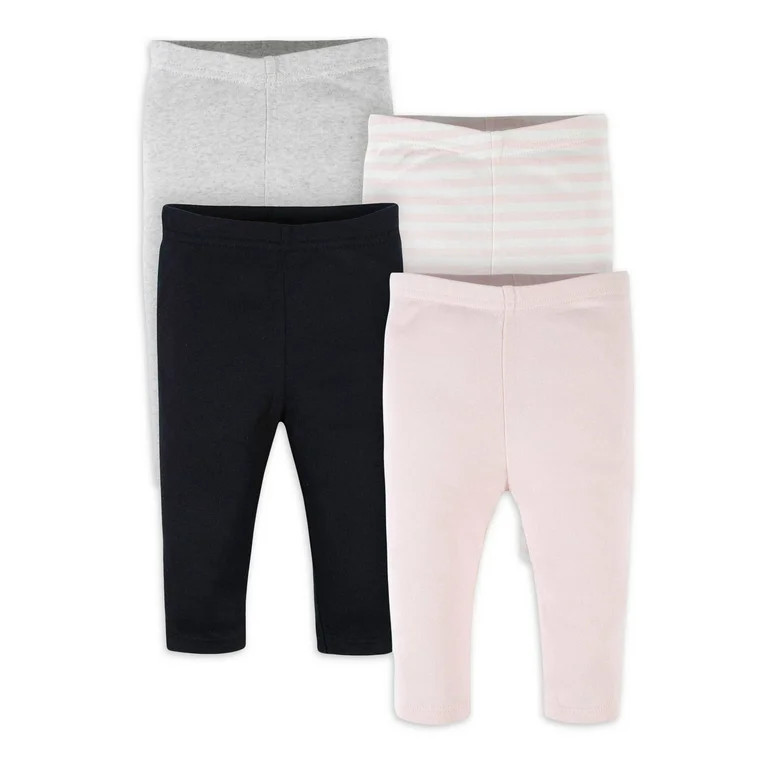 Gerber Baby Girl Pants, 4-Pack (Newborn-24 Months) | Walmart (US)
