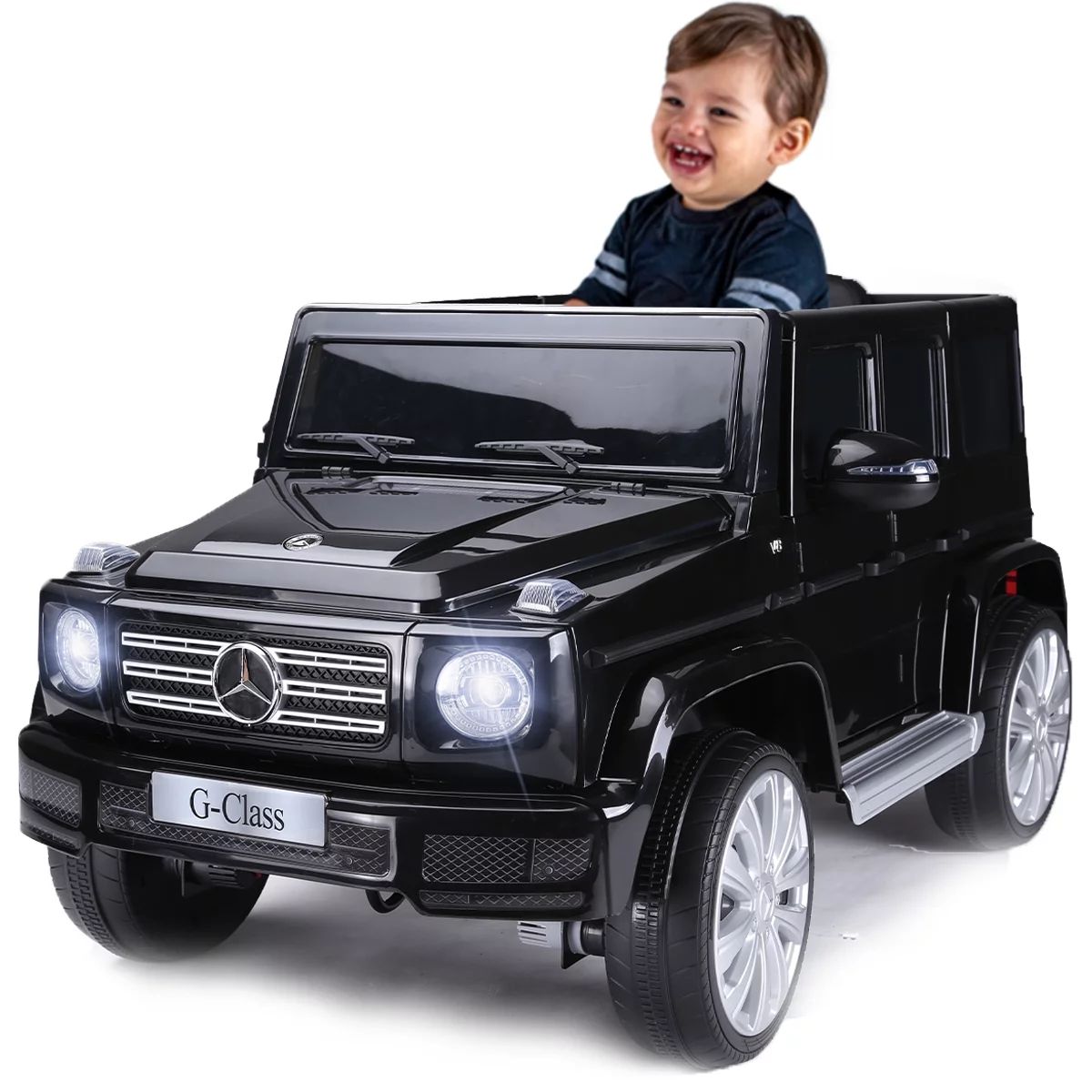 12V Mercedes Benz G500 Kids Electric Ride on Car with Parents Remote Control, 4 Wheels, LED Light... | Walmart (US)