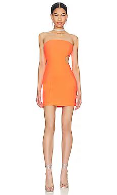 MISHA Eleonora Bonded Crepe Dress in Flame from Revolve.com | Revolve Clothing (Global)