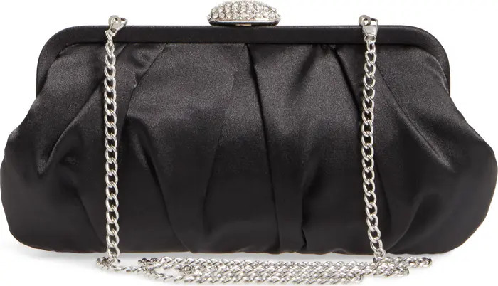 Concord Pleated Satin Frame Clutch | Nordstrom