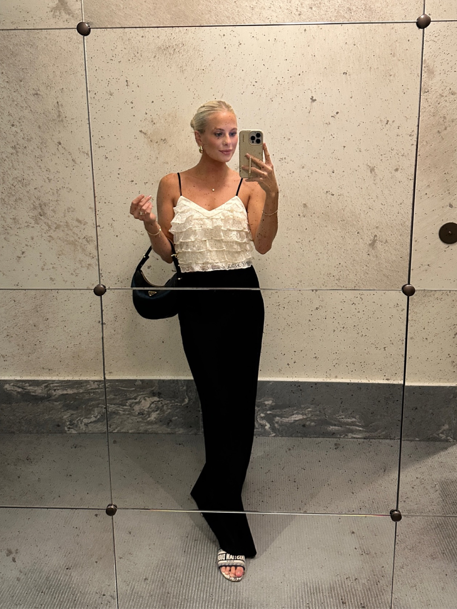 Dinner in Rome! Wearing a 2 in top, small in skirt, shoes are dior (linking similar)! #kathleenpost #internationaltravel #italyoutfits

#LTKeurope #LTKstyletip #LTKtravel