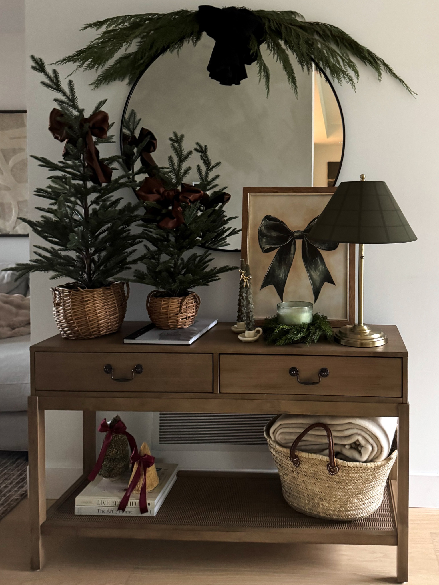 Entryway table styling for Christmas. Christmas decor. Holiday home decor  

#LTKcasa #LTKcanada #LTKsale