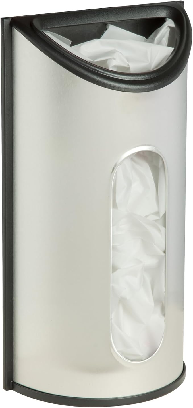 Honey-Can-Do Stainless Steel Plastic Bag Saver & Trash Bag Dispenser, Wall-Mounted Plastic Bag Or... | Amazon (US)