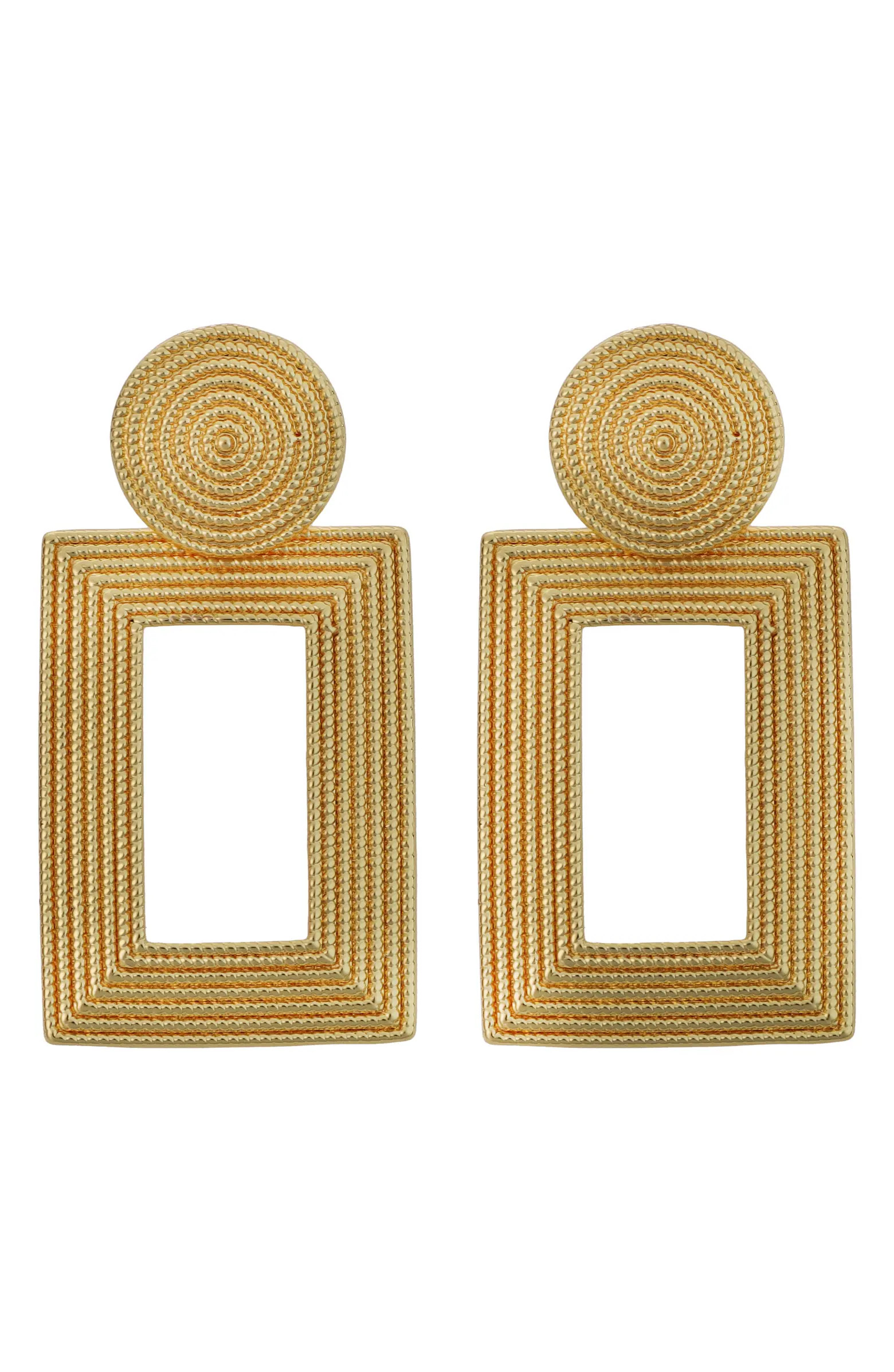 Textured Rectangle Drop Earrings | Nordstrom