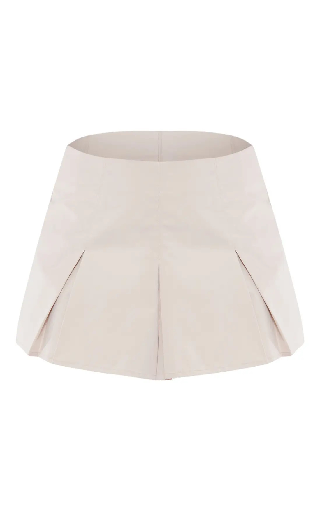 Grey Tailored Woven Box Pleat Skater Skort | PrettyLittleThing | PrettyLittleThing UK