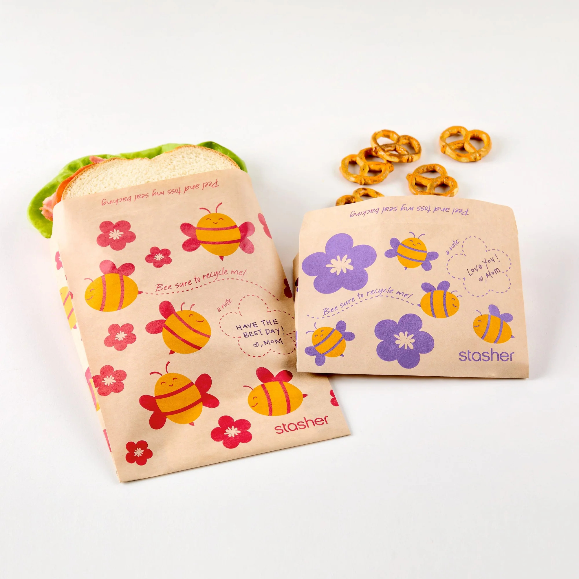 Recyclable Paper Bags Sandwich and Snack Bundle | Stasher | Stasher Bag