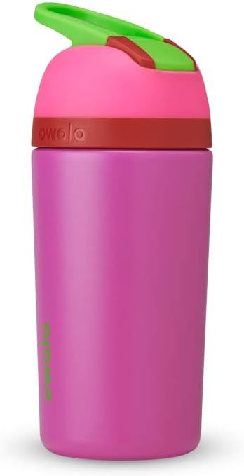 Owala Kids Flip Insulated Stainless-Steel Water Bottle with Straw and Locking Lid, 14-Ounce, Pink... | Amazon (US)