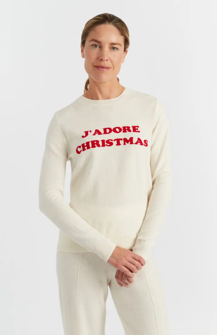 Wool-Cashmere J'adore Christmas Sweater | Nordstrom