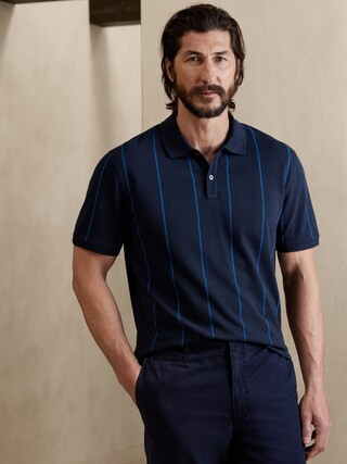 Slim Monogram Pique Polo | Banana Republic Factory