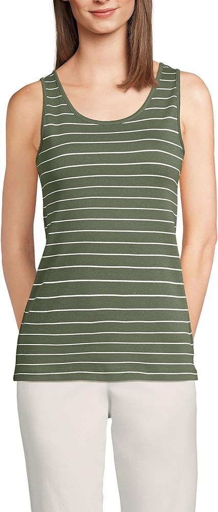 Lands' End Women's Cotton Tank Top | Amazon (US)