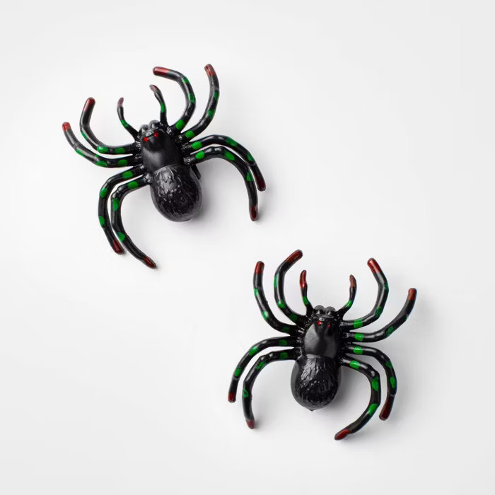 2ct 4" Black/Green Spiders Halloween Decorative Props - Hyde & EEK! Boutique™ | Target