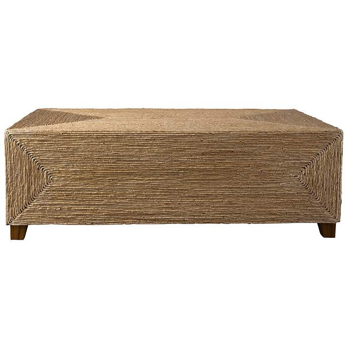 Uttermost Rora 48" Wide Natural Woven Banana Coffee Table | LampsPlus.com