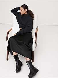 Bias-Cut Silk Long Midi Skirt | Banana Republic (US)