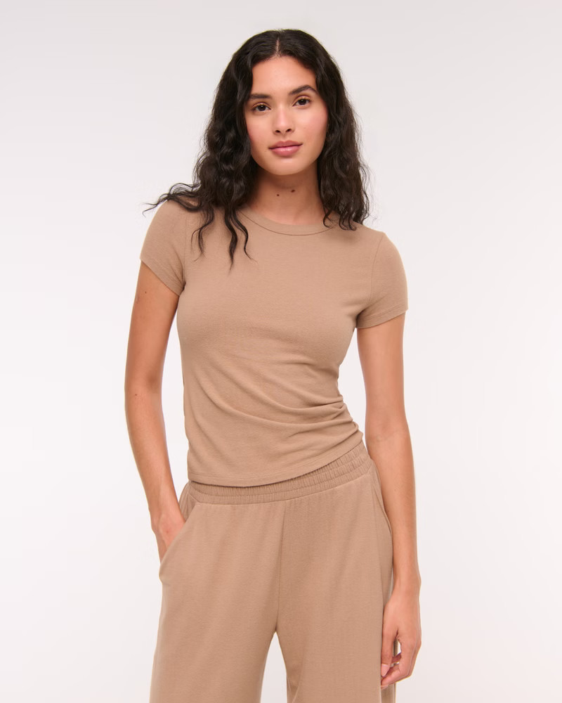 Short-Sleeve Cozy Lounge Knit Tee | Abercrombie & Fitch (US)