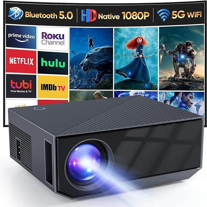 Projector with WIFI and Bluetooth, 1080P Native Full HD Video Projector, 18000L Movie Projector, ... | Amazon (US)