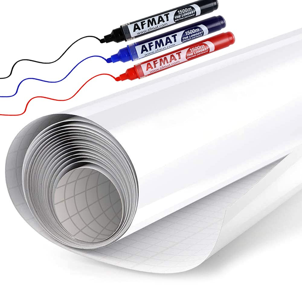 White Board Wallpaper, White Board Roll, Stick on White Boards for Wall, 1.44x11ft Peel and Stick... | Amazon (US)