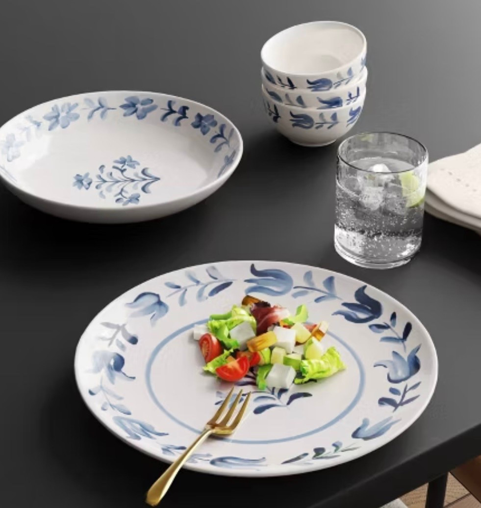 These blue floral stoneware dishes are so pretty in person. They look more expensive than they are. 

#LTKHome #LTKOver40 #LTKFindsUnder50