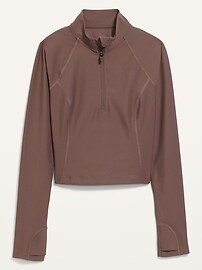 PowerSoft Cropped Quarter-Zip Performance Top for Women | Old Navy (US)