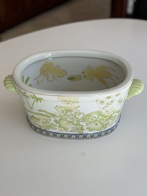 PORCELAIN GREEN FOOTBATH PLANTER 13" LONG | eBay US