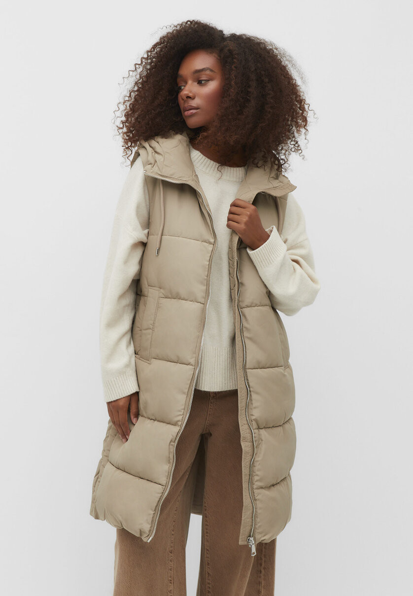 Long puffer gilet | Stradivarius (UK)
