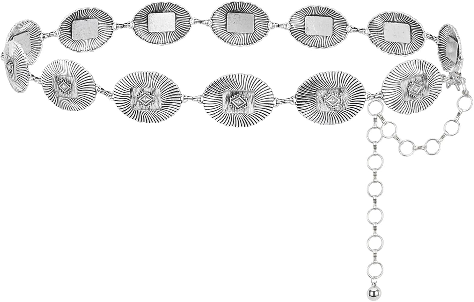 Montana West Rustic Couture's Large Western Concho Metal Belts for Women Cowgirl | Amazon (US)